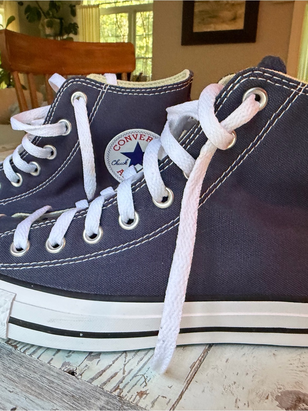 BRAND NEW!! Converse High Top Sneakers - Navy and White - Picture 2 of 7
